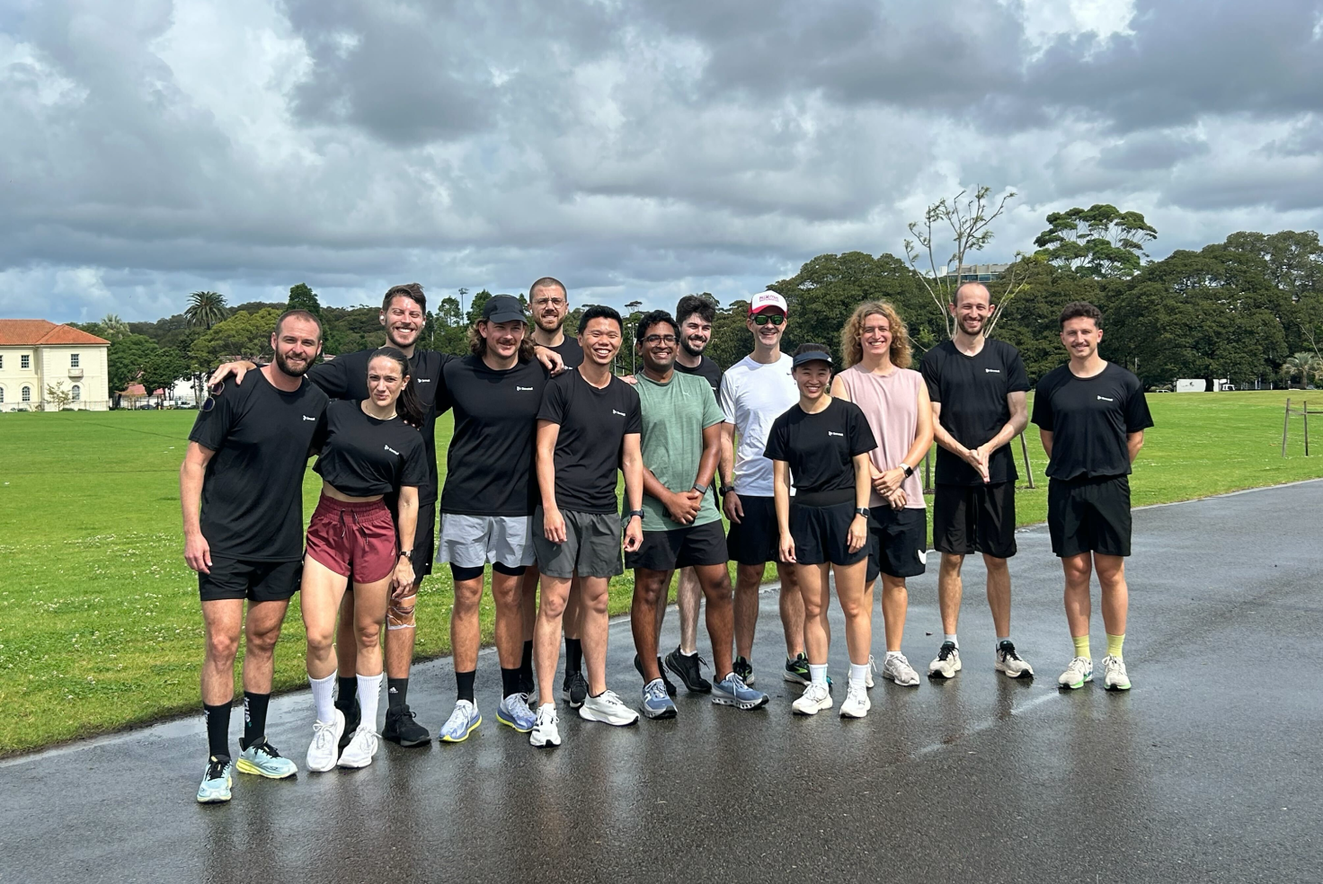 Getting ready for the Dovetail half marathon in Sydney.