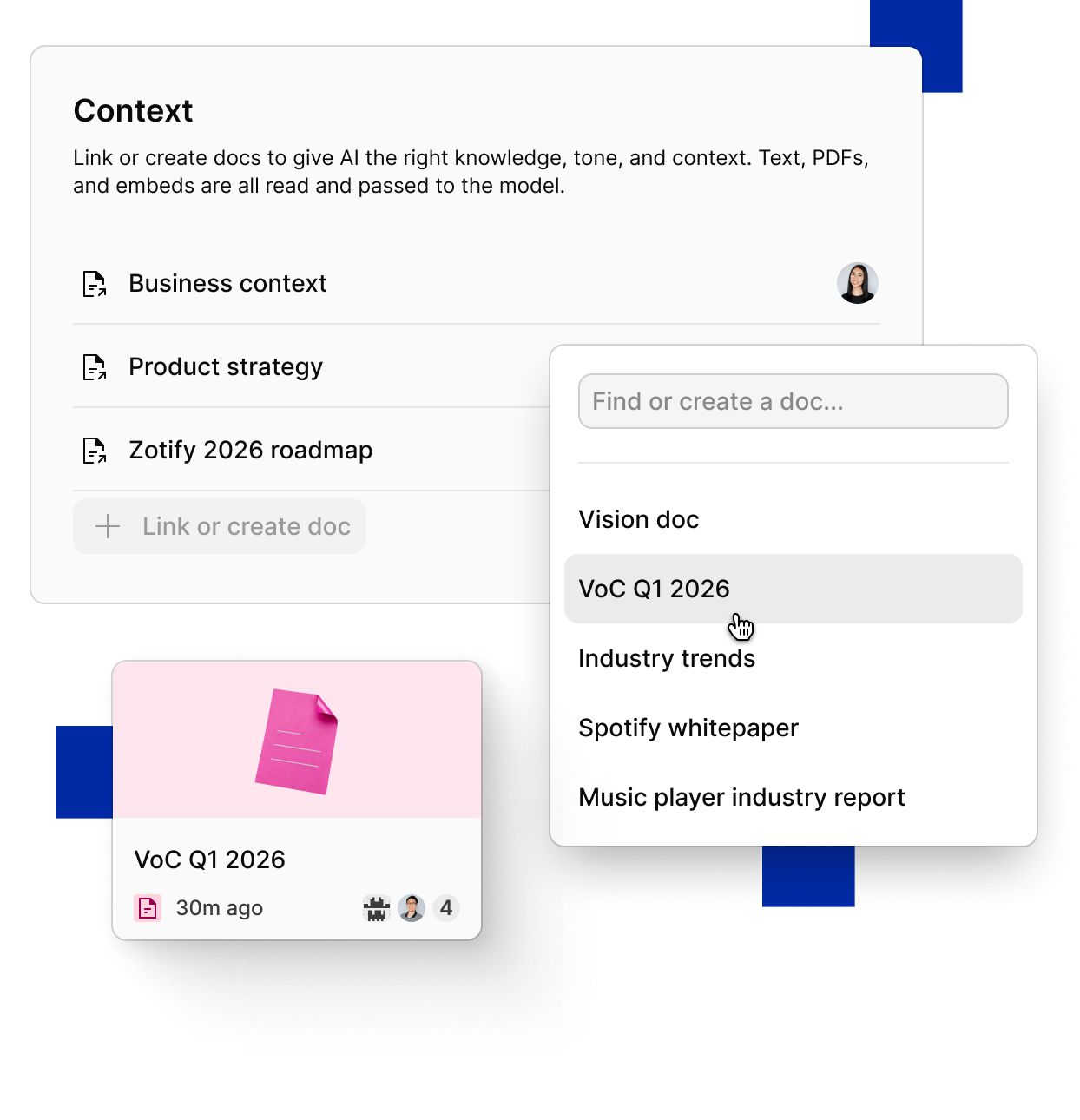 Dovetail AI grounded in your business context