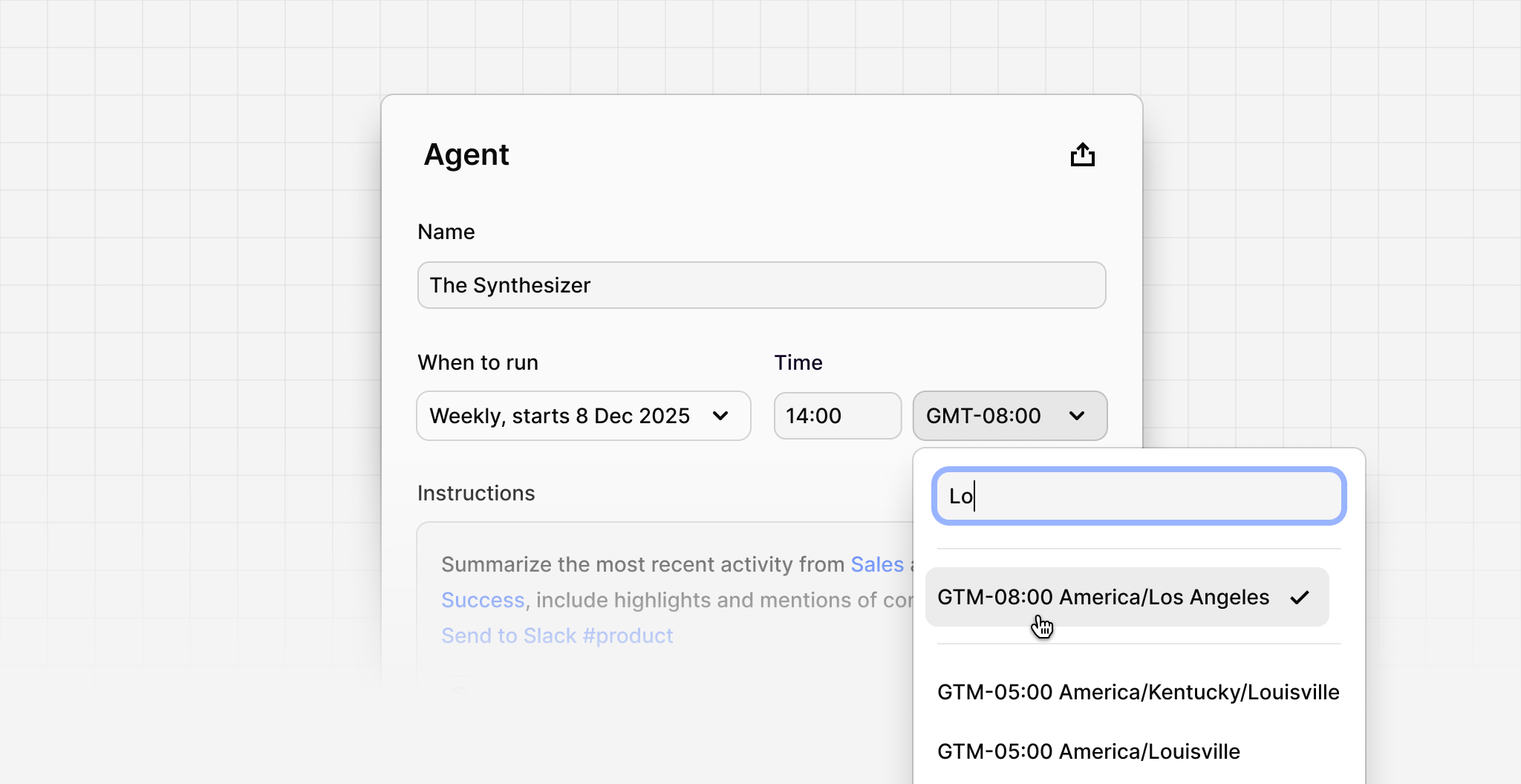 Improved Agent scheduler controls