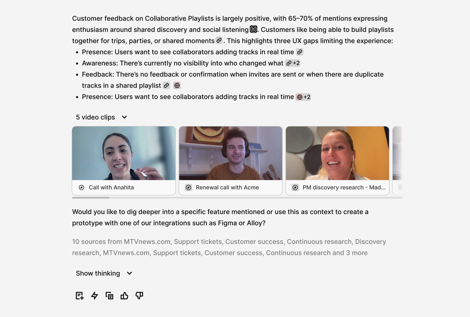 Multi, rich and embedded citations in Chat