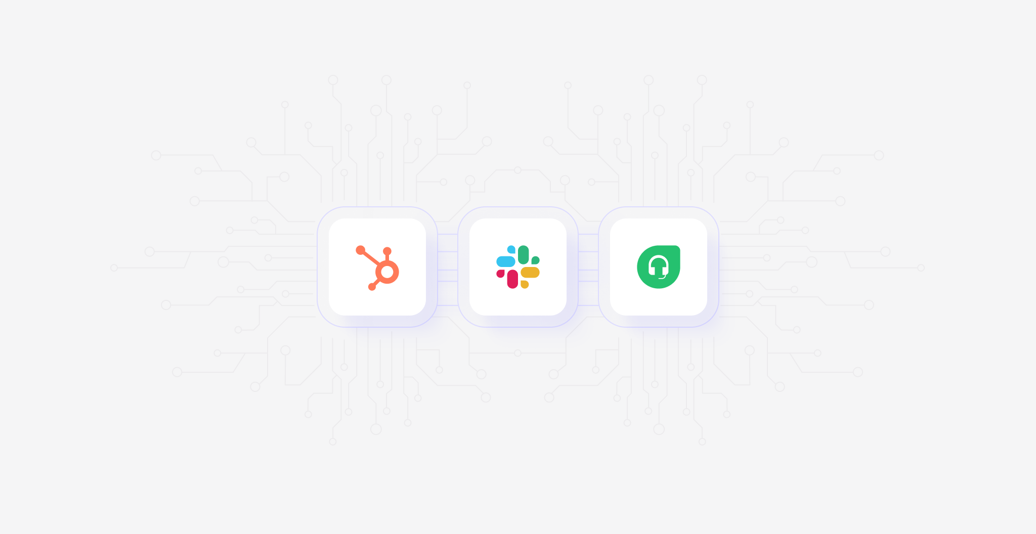 Slack, HubSpot, and Freshdesk integrations
